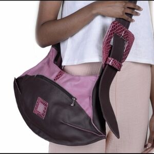 Lip Leather crossbody purse